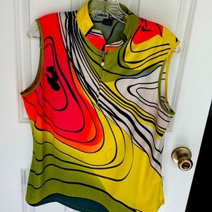 Ladies golf shirt by Jamie Sadock -L